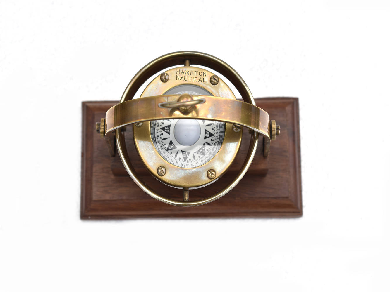 Antique Brass Desk Gimbal Compass 8""    Home Decor Supply | Online Retail | ShoreShopper.com