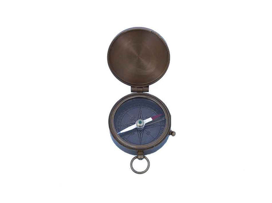 Antique Brass Lewis And Clark Pocket Compass 3""    Home Decor Supply | Online Retail | ShoreShopper.com
