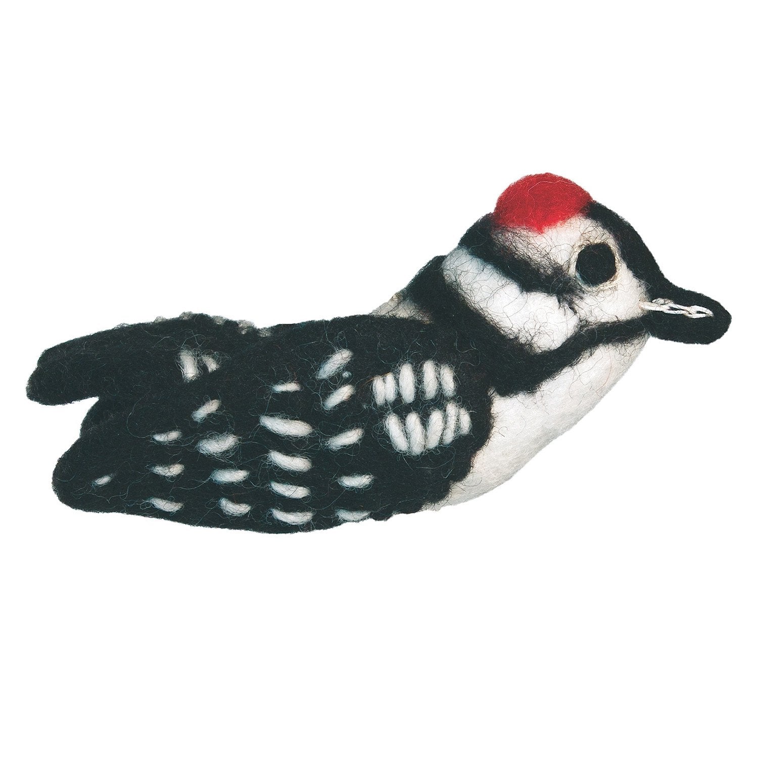 Felt bird Ornament - Downy Woodpecker - Wild Woolies (G)    Home Decor Supply | Online Retail | ShoreShopper.com