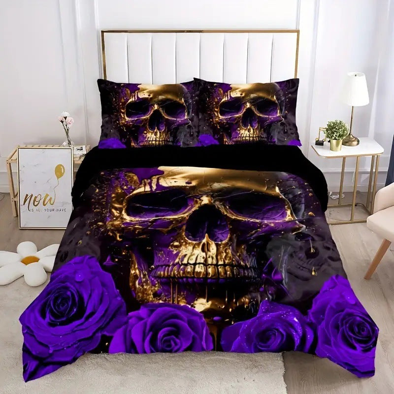 Rose Skull Printed Home Textile Bedding Suit    Home Decor Supply | Online Retail | ShoreShopper.com