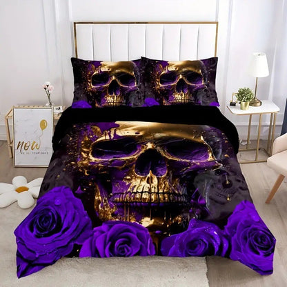 Rose Skull Printed Home Textile Bedding Suit    Home Decor Supply | Online Retail | ShoreShopper.com