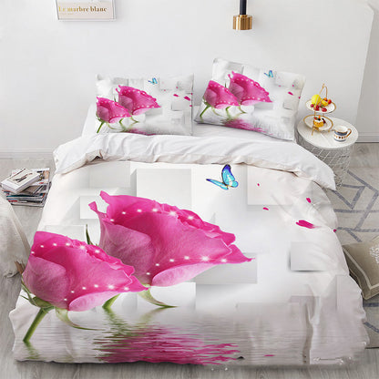 3D Digital Printing Three-piece Home Rose Series    Home Decor Supply | Online Retail | ShoreShopper.com