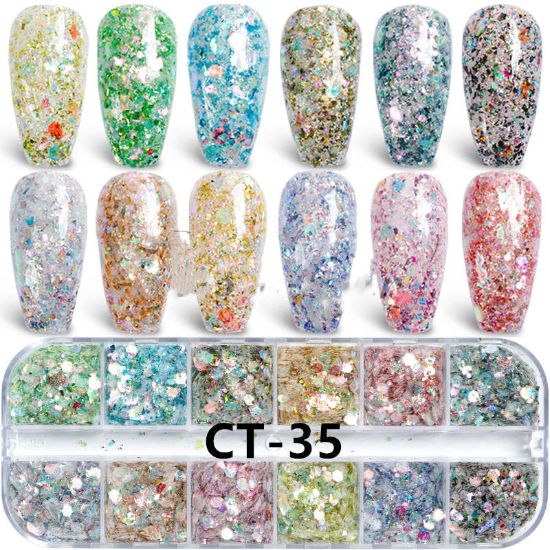 Nail Art Bright Powder Laser Symphony Candy Paper Nail Sticker    Home Decor Supply | Online Retail | ShoreShopper.com