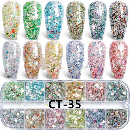 Nail Art Bright Powder Laser Symphony Candy Paper Nail Sticker    Home Decor Supply | Online Retail | ShoreShopper.com
