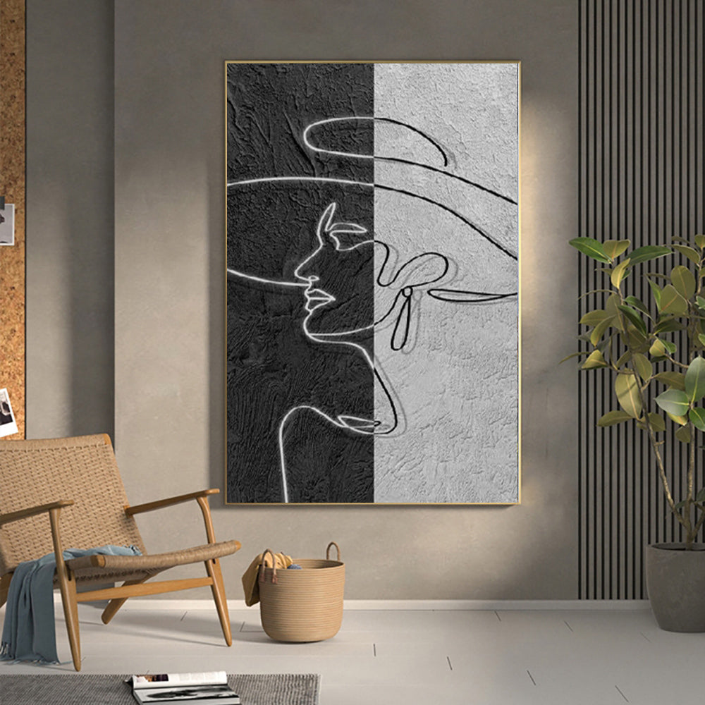 Lady Portrait Picture Art Unframed Canvas Handmade Oil Painting Murals Wall Art Hand Painted Home Goods Unframe Decoration    Home Decor Supply | Online Retail | ShoreShopper.com