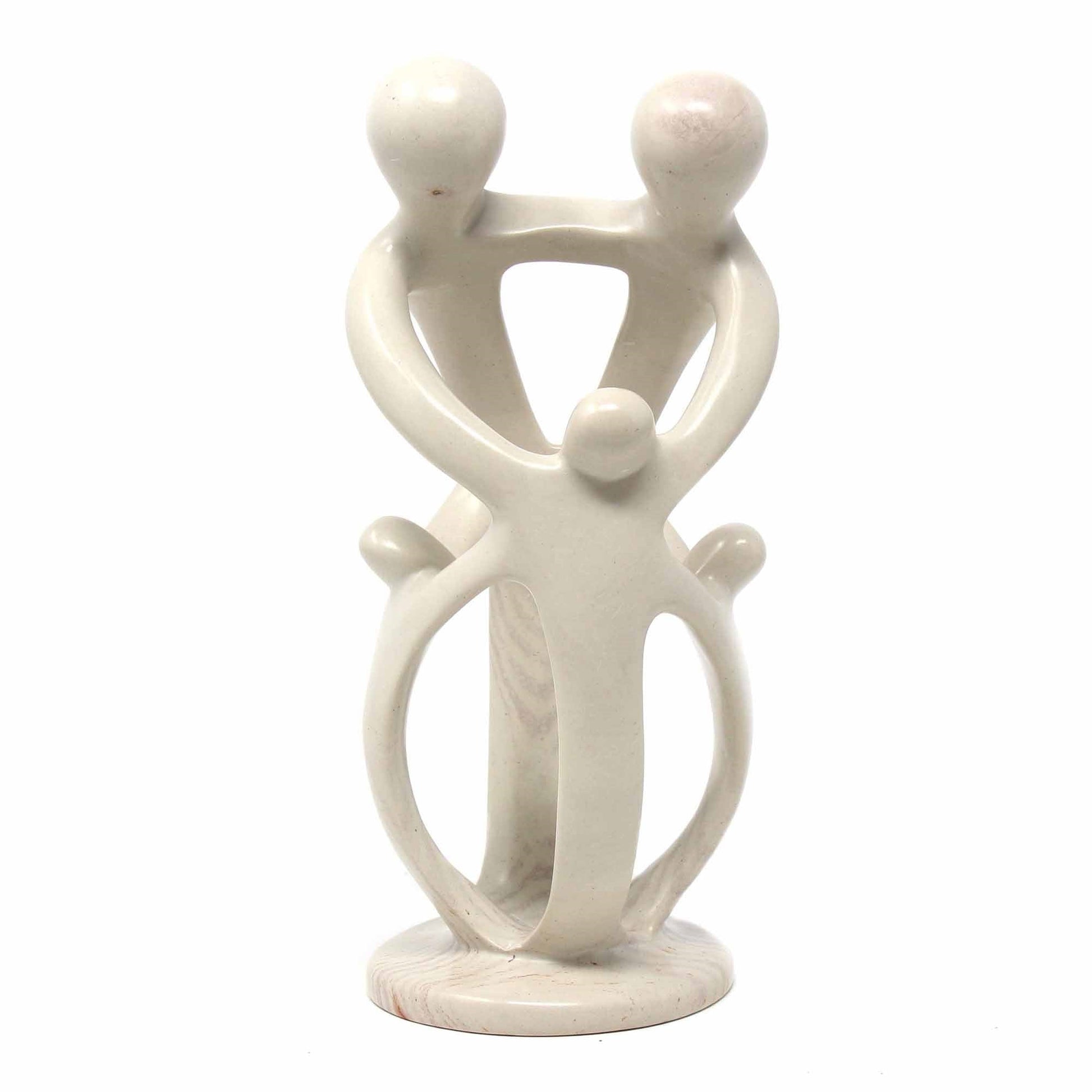 Natural Soapstone Family Sculpture - 2 Parents, 3 Children - Smolart    Home Decor Supply | Online Retail | ShoreShopper.com