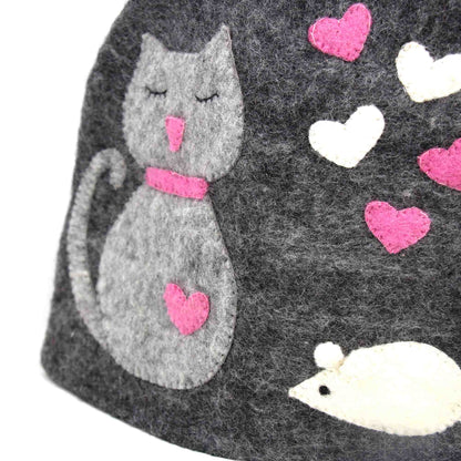 Hand Crafted Felt: Cat Tea Cozy    Home Decor Supply | Online Retail | ShoreShopper.com