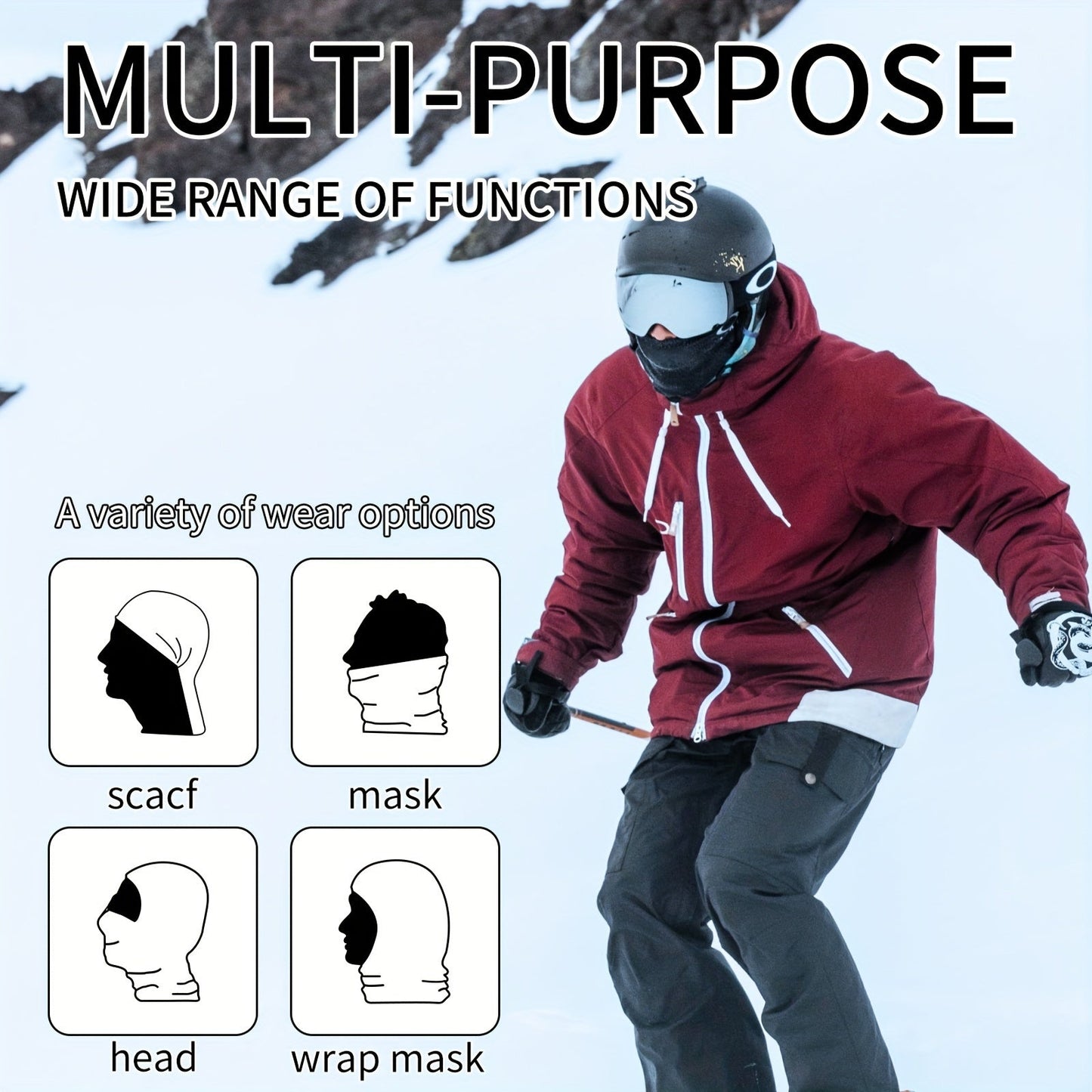 Face Mask, Cold Weather Winter Fleece Thermal Ski Mask Cover for Men Women, Warmer Windproof Breathable, Cold Weather Gear for Skiing, Outdoor, Riding Motorcycle & Snowboarding    Home Decor Supply | Online Retail | ShoreShopper.com