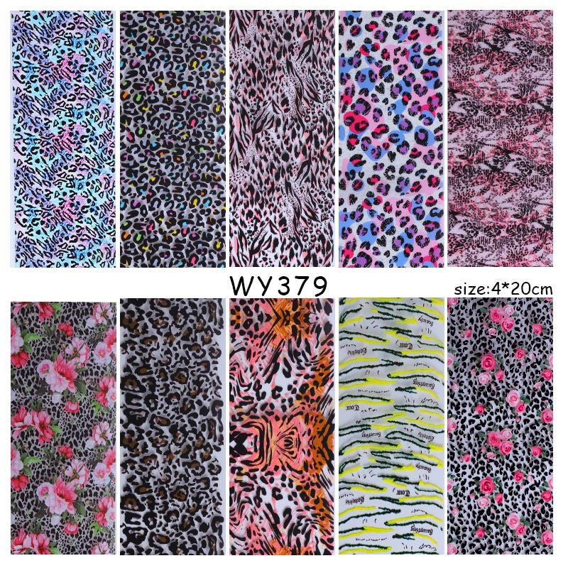 Leopard Snake Floral  Nail Art Sticker    Home Decor Supply | Online Retail | ShoreShopper.com