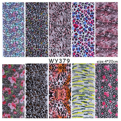 Leopard Snake Floral  Nail Art Sticker    Home Decor Supply | Online Retail | ShoreShopper.com