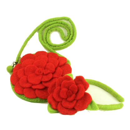 Rose Felt Purse Red - Global Groove (P)    Home Decor Supply | Online Retail | ShoreShopper.com