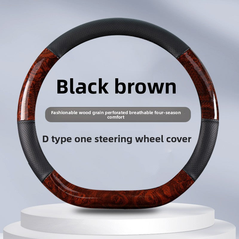 Non-Slip Steering Wheel Cover Compatible for - Breathable Imitation Wood with Red Wood Grain Pattern, Direct Fit Car Steering Grip (No Inner) - Interior Upgrade Wheel Cover    Home Decor Supply | Online Retail | ShoreShopper.com