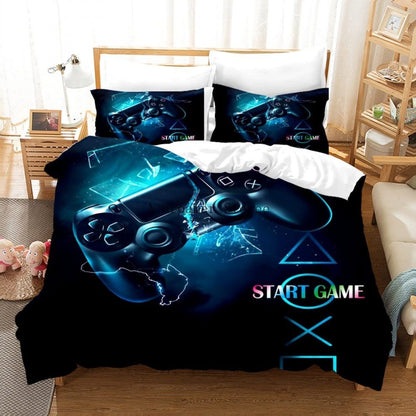 Digital 3D Game Controller Pattern Printed Bedding Three-Piece Set    Home Decor Supply | Online Retail | ShoreShopper.com