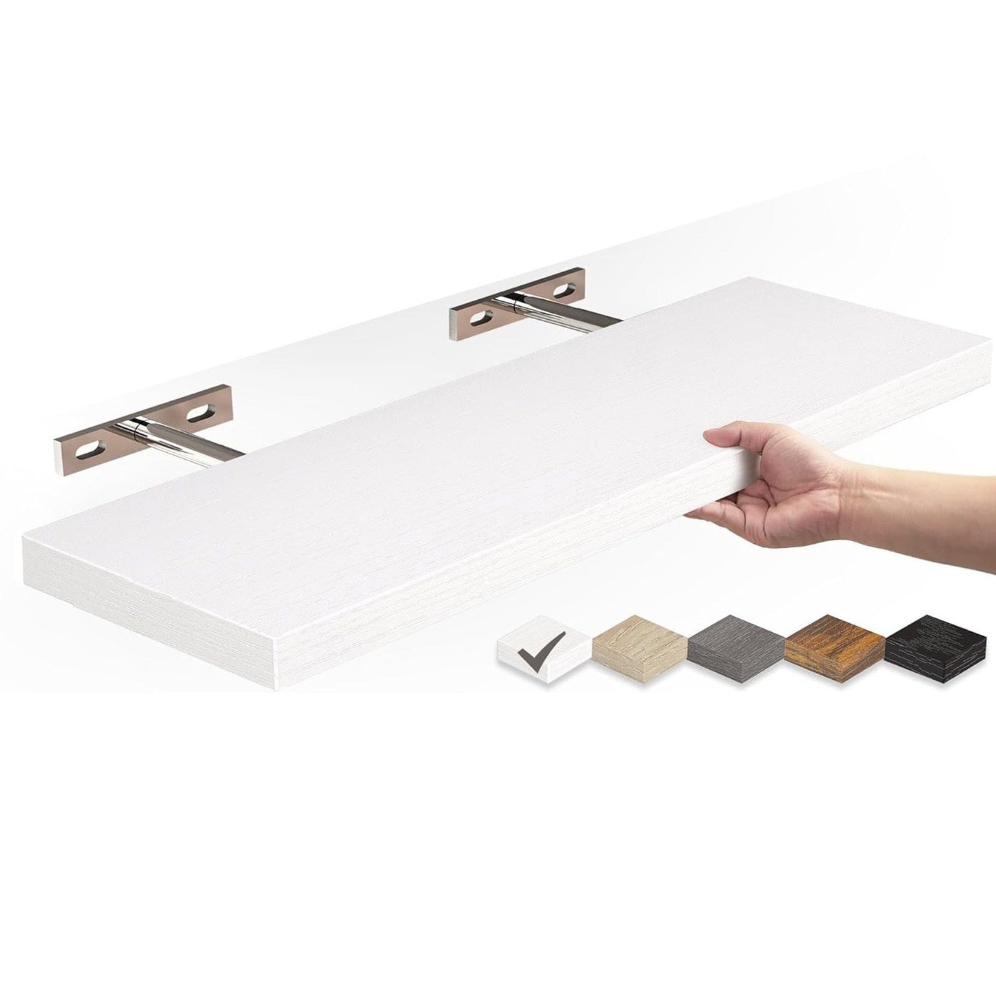 Solid Wood Floating Wall Shelf - Minimalist Hanging Storage for Home and Office    Home Decor Supply | Online Retail | ShoreShopper.com