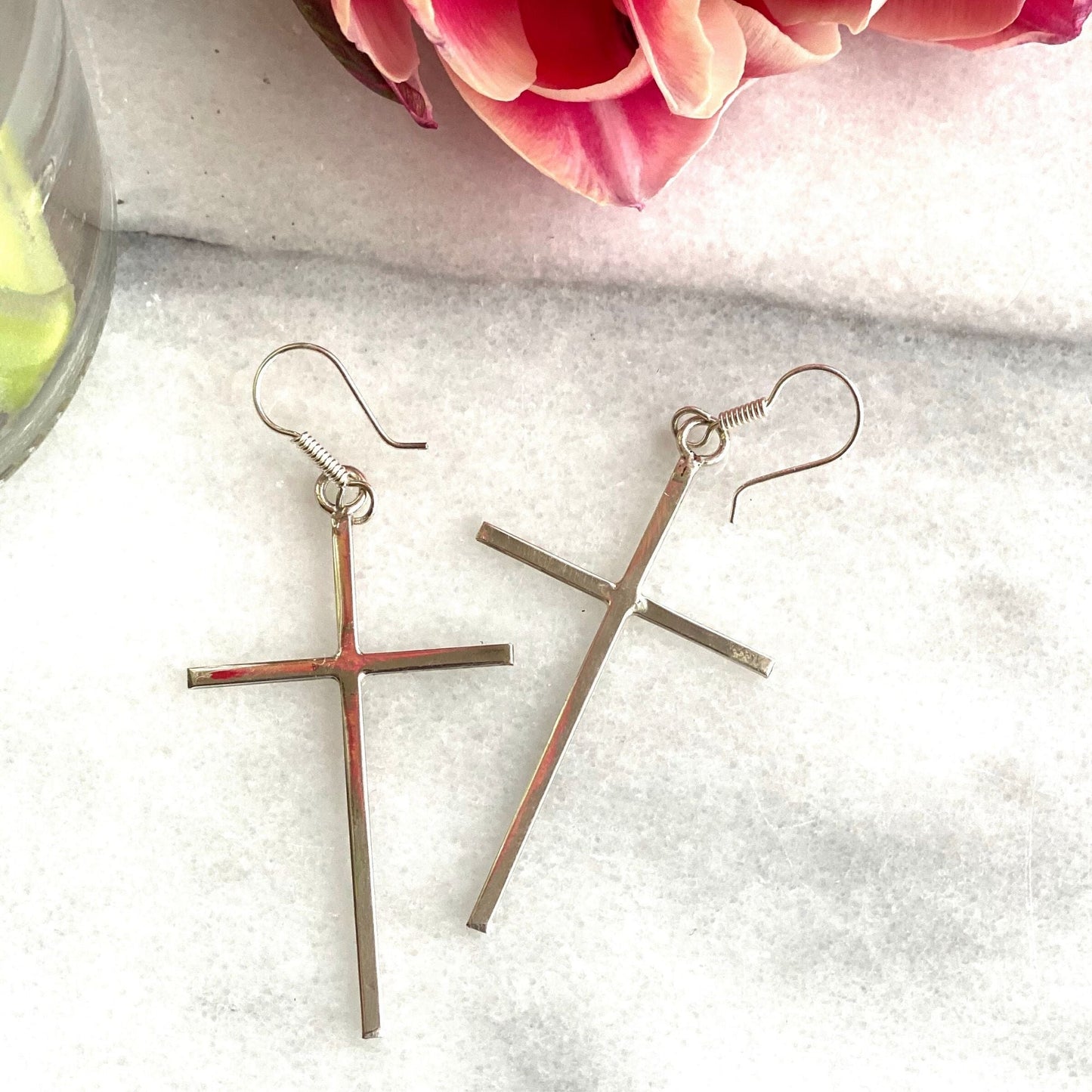 Sterling Silver Cross Drop Earrings    Home Decor Supply | Online Retail | ShoreShopper.com