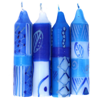 Hand-Painted 4" Dinner or Shabbat Candles, Set of 4  (Feruzi Design)    Home Decor Supply | Online Retail | ShoreShopper.com