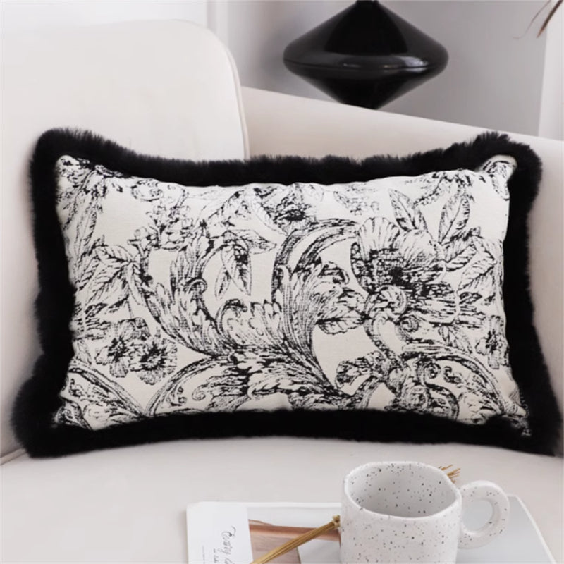 Jacquard Pillow Cover Lumbar Support Pillow    Home Decor Supply | Online Retail | ShoreShopper.com