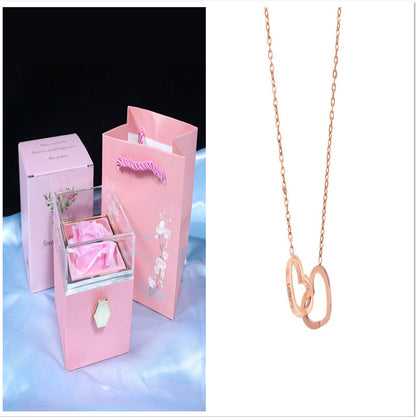 Rotating Soap Flower Rose Gift Box Creative Rotating Rose Jewelry Packaging Box Valentine's Day Gift For Women    Home Decor Supply | Online Retail | ShoreShopper.com