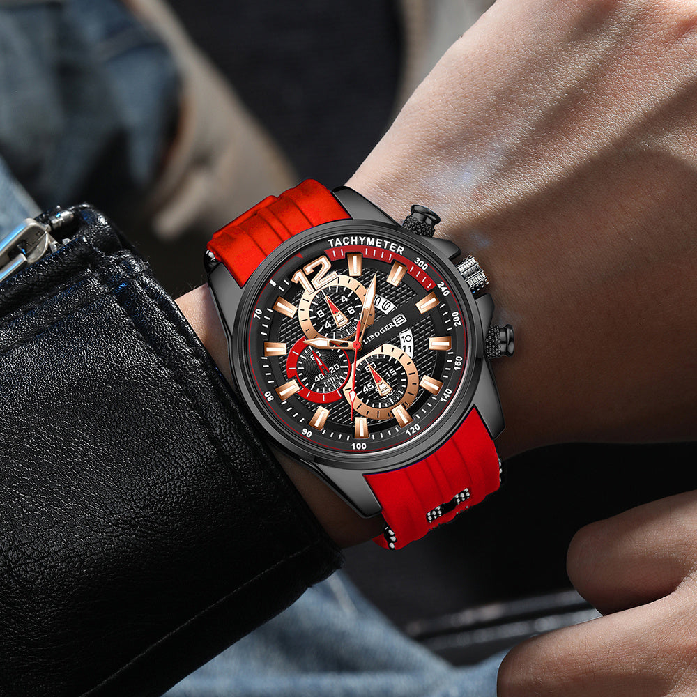 1pc Men'S Fashion Casual Quartz Watch, Silicone Strap, Date Display - Stylish Casual Wristwatch for Casual Attire, Casual Wristwatch | Sporty Watch Design | Quartz Movement, Thanksgiving, Christmas The Perfect Gift Reloj Para    Home Decor Supply | Online Retail | ShoreShopper.com