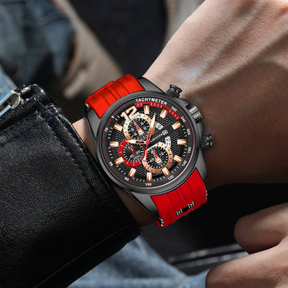 1pc Men'S Fashion Casual Quartz Watch, Silicone Strap, Date Display - Stylish Casual Wristwatch for Casual Attire, Casual Wristwatch | Sporty Watch Design | Quartz Movement, Thanksgiving, Christmas The Perfect Gift Reloj Para    Home Decor Supply | Online Retail | ShoreShopper.com