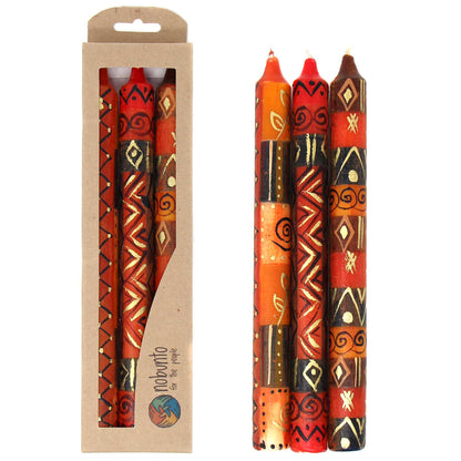 Set of Three Boxed Tall Hand-Painted Candles - Bongazi Design - Nobunto    Home Decor Supply | Online Retail | ShoreShopper.com