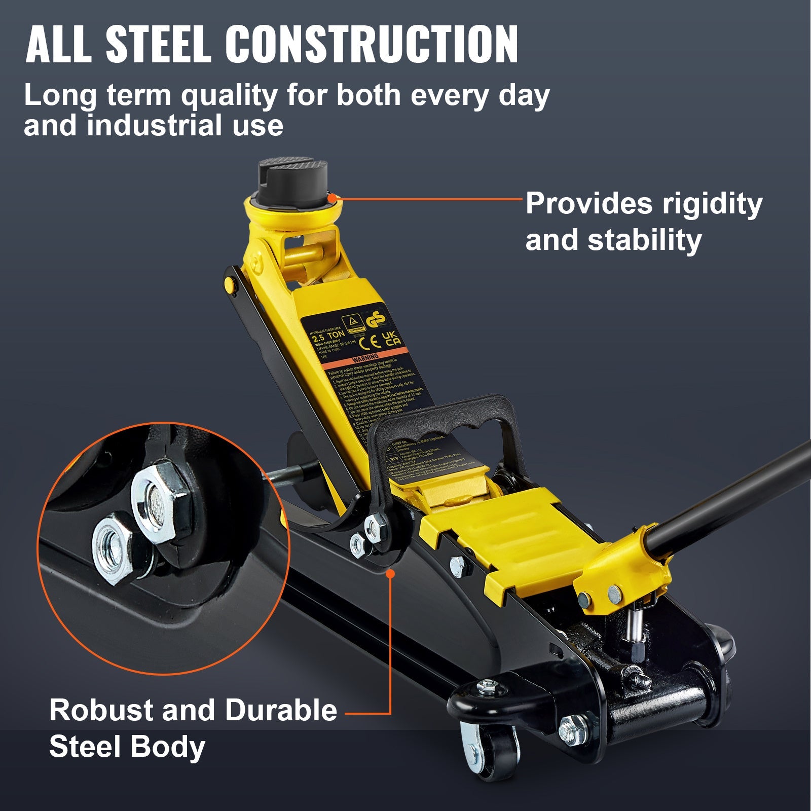 Happybuy 2.5 Ton Alloy Single Cylinder Compact Car Jack 3"-15"    Home Decor Supply | Online Retail | ShoreShopper.com