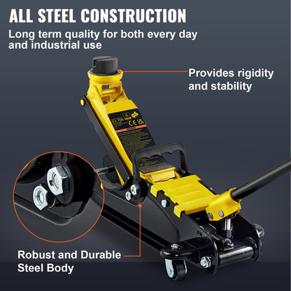 Happybuy 2.5 Ton Alloy Single Cylinder Compact Car Jack 3"-15"    Home Decor Supply | Online Retail | ShoreShopper.com