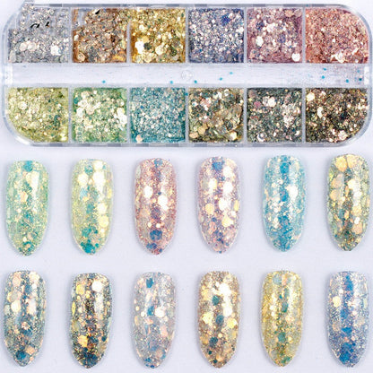 Nail Art Bright Powder Laser Symphony Candy Paper Nail Sticker    Home Decor Supply | Online Retail | ShoreShopper.com