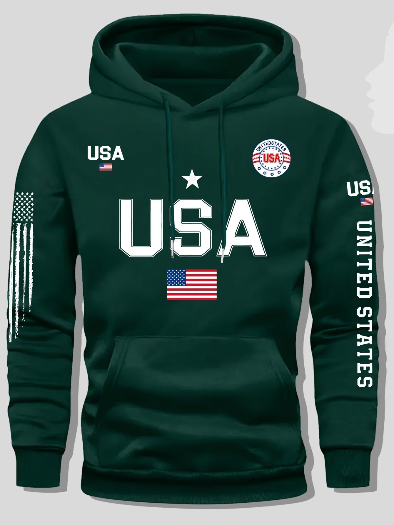 Fleece Hoodie Featuring a USA Flag Design    Home Decor Supply | Online Retail | ShoreShopper.com