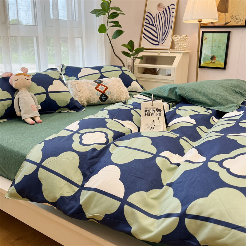 Washed Cotton Bed Sheet Quilt Cover Four-piece Set    Home Decor Supply | Online Retail | ShoreShopper.com