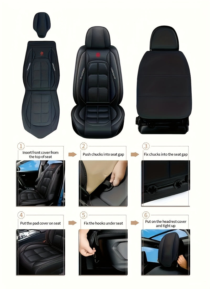 Faux Leather Universal Seat Covers Driver & Passenger Seats    Home Decor Supply | Online Retail | ShoreShopper.com