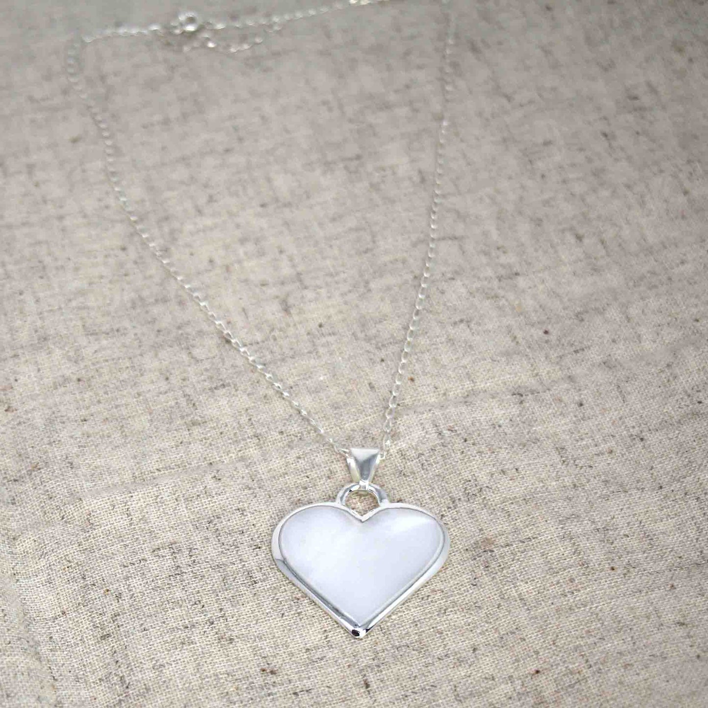 Corazon Blanco White Heart Pendant with Chain    Home Decor Supply | Online Retail | ShoreShopper.com