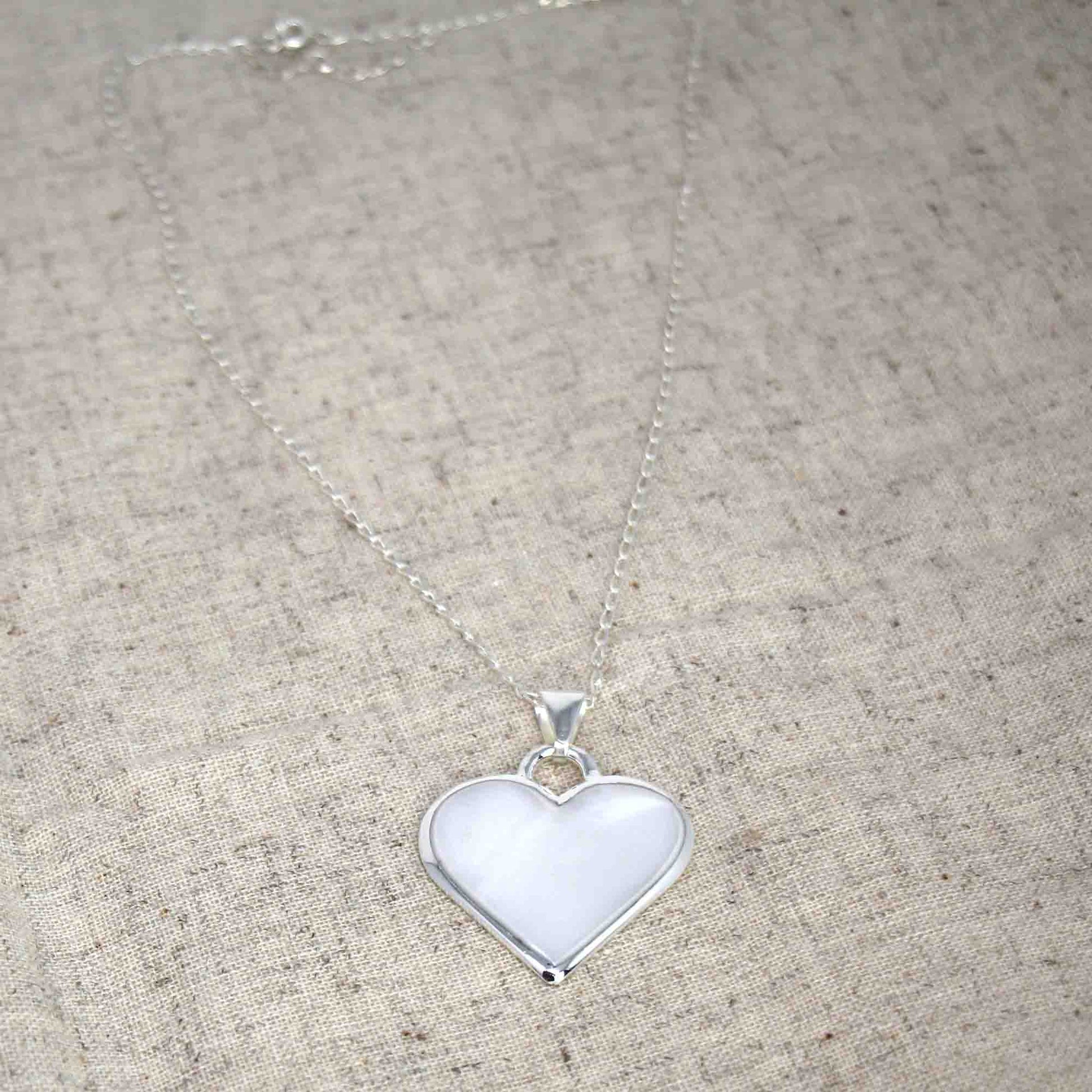 Corazon Blanco White Heart Pendant with Chain    Home Decor Supply | Online Retail | ShoreShopper.com