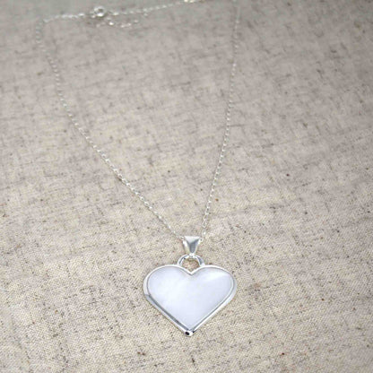 Corazon Blanco White Heart Pendant with Chain    Home Decor Supply | Online Retail | ShoreShopper.com