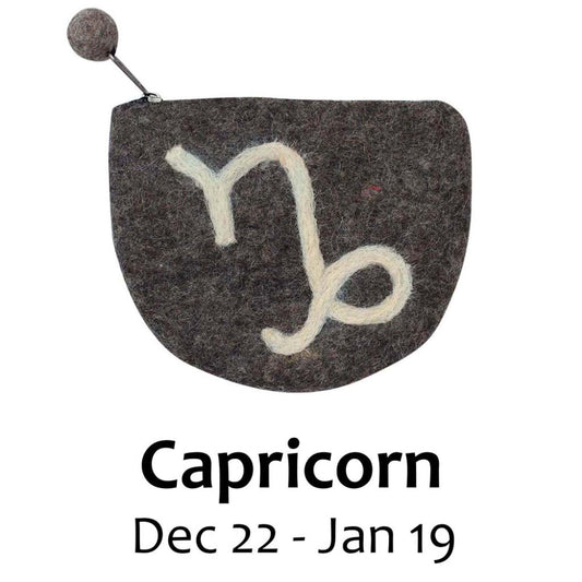 Felt Capricorn Zodiac Coin Purse - Global Groove    Home Decor Supply | Online Retail | ShoreShopper.com