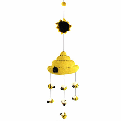 Felt Beehive Mobile - Global Groove    Home Decor Supply | Online Retail | ShoreShopper.com