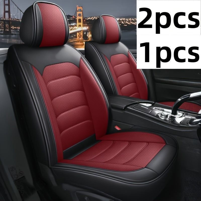 1pc and 2pcs Luxury Faux Leather Car Front Seat Covers | Universal Fit, Independent Seat Design for Main Driver/Co-driver, All-inclusive Sports Car Seat, Suitable for Cars, SUVs, and Pickup Trucks    Home Decor Supply | Online Retail | ShoreShopper.com