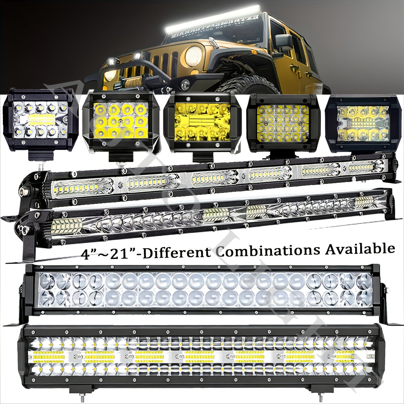 Pro-Series LED Off-Road Light Bar & Work Light Pods | 4" - 21" Weatherproof Lighting Kits    Home Decor Supply | Online Retail | ShoreShopper.com