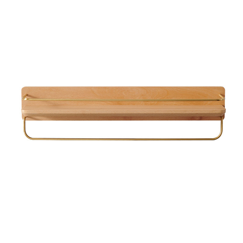 Bathroom Shelf Wall Hanging Free Punching Solid Wood    Home Decor Supply | Online Retail | ShoreShopper.com