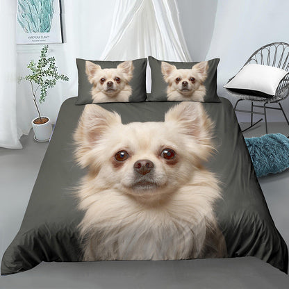 3D Digital Printing Three-piece Sanding Kit Pug Cartoon    Home Decor Supply | Online Retail | ShoreShopper.com