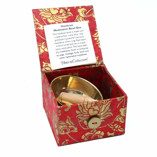 Meditation Bowl Box: 3'' Red Lotus - DZI (Meditation)    Home Decor Supply | Online Retail | ShoreShopper.com