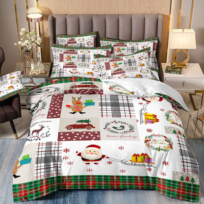 Digital Printed Three-piece Set Christmas Santa Claus Christmas Tree Snowman    Home Decor Supply | Online Retail | ShoreShopper.com