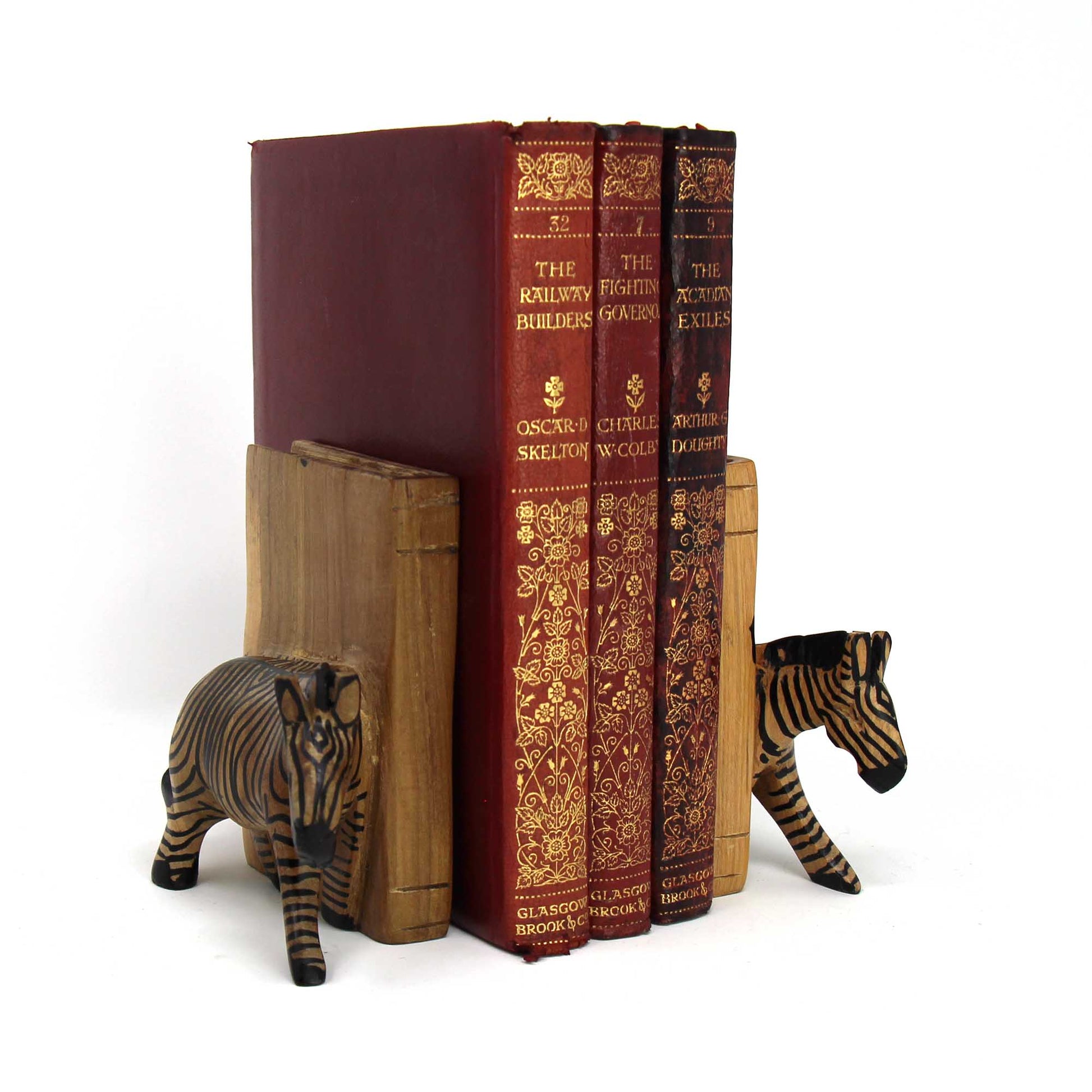 Carved Wood Zebra Book Ends, Set of 2    Home Decor Supply | Online Retail | ShoreShopper.com