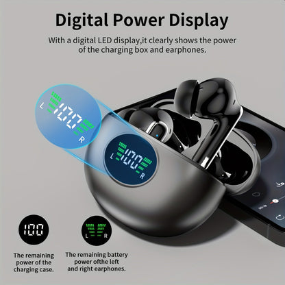 Bluetooth Earphones, Bluetooth Earbuds, In Ear Earphones, Wireless Earphones, with LED Power Display Charging Case, Bluetooth 5.4 Earphones, True Wireless Bluetooth Earphones, Playback Time Of 40 Hours, Wireless Noise Cancell    Home Decor Supply | Online Retail | ShoreShopper.com