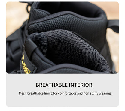 Men's Heavy-Duty High-Quality Work Boots with Steel Toe - All-Terrain Traction Rubber Sole, Cushioned Insole and Arch Support - Four-Season Construction, Industrial, Farm and Outdoor Boots - Ideal for Construction, Warehousin    Home Decor Supply | Online Retail | ShoreShopper.com