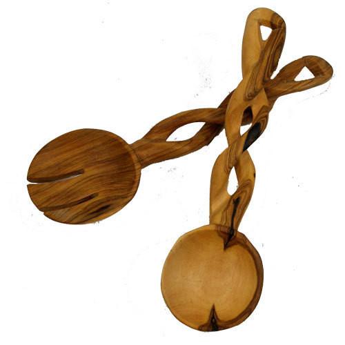 8-Inch Hand-Carved Kenyan Salad Serving Set - Jedando Handicrafts    Home Decor Supply | Online Retail | ShoreShopper.com