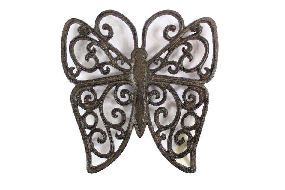 Cast Iron Butterfly Trivet 8""    Home Decor Supply | Online Retail | ShoreShopper.com