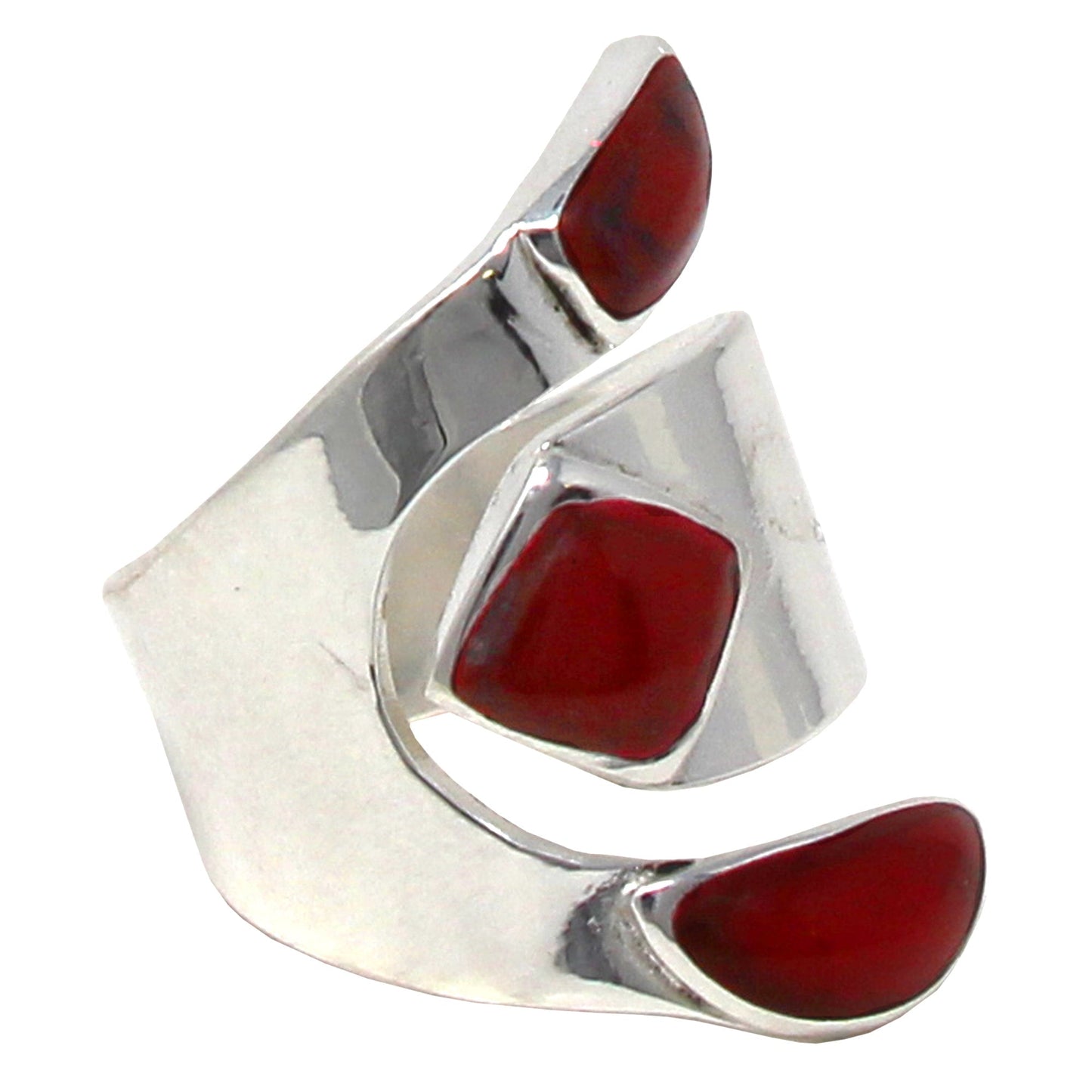 Wide Red Jasper and Silver Ring - Size 8    Home Decor Supply | Online Retail | ShoreShopper.com