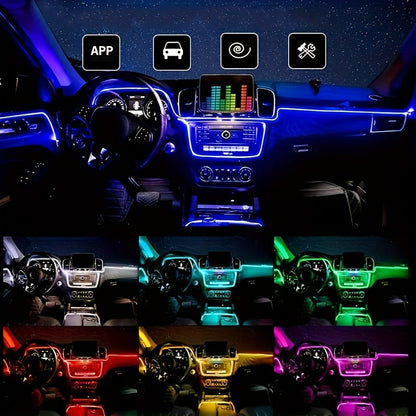 3m Interior Automotive Neon (center Console + Dashboard) with Matching Armrest Storage Box, RGB LED Light Strips for Environmental Application Control    Home Decor Supply | Online Retail | ShoreShopper.com