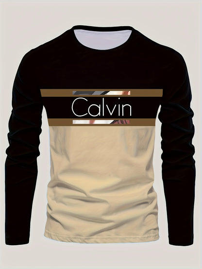 Men'S 3D Digital Printing Crew Neck Long-sleeved T-shirt | Casual Style, Slight Stretch Fabric, All Over Print, Regular Fit, Ideal for Fall/Winter, Perfect Gift for Family and Friends    Home Decor Supply | Online Retail | ShoreShopper.com